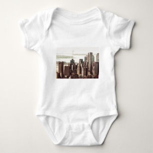 Lower Manhattan-Skyline - Ansicht von der Baby Strampler