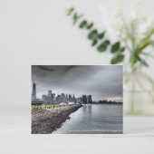 Lower Manhattan-Skyline-Farbe Postkarte (Stehend Vorderseite)