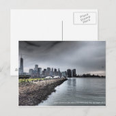 Lower Manhattan-Skyline-Farbe Postkarte (Vorne/Hinten)