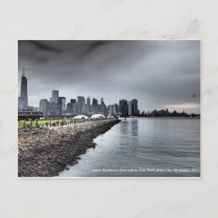 Lower Manhattan-Skyline-Farbe Postkarte