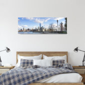 Lower Manhattan Skyline mit Lighthouse Triptych Leinwanddruck (Insitu (Schlafzimmer))