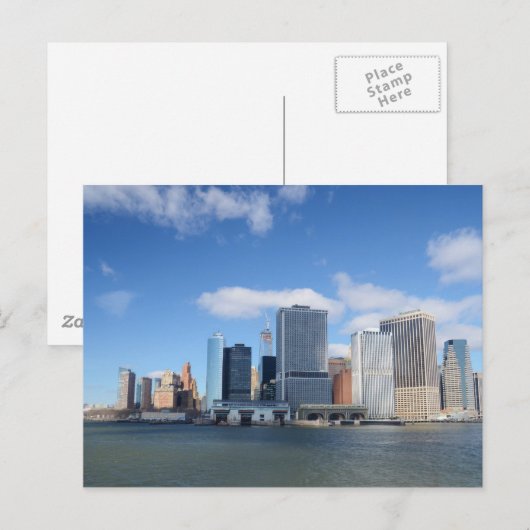Lower Manhattan Skyline Postcard Postkarte (Vorne/Hinten)