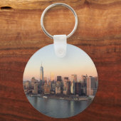 Lower Manhattan Sunset WTC Freedom Tower NYC Schlüsselanhänger (Vorderseite)