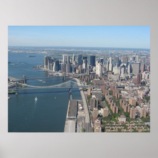 Lower Manhattan vom East River Poster (Vorne)