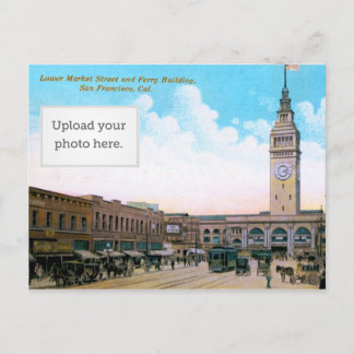 Lower Market Street und Ferry Gebäude Postkarte