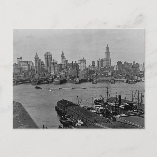 Lower New York Skyline East River New York City Postkarte (Vorderseite)