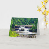 Lower Tahquamenon Falls Staat Park, MI Birthday Karte (Gelbe Blume)