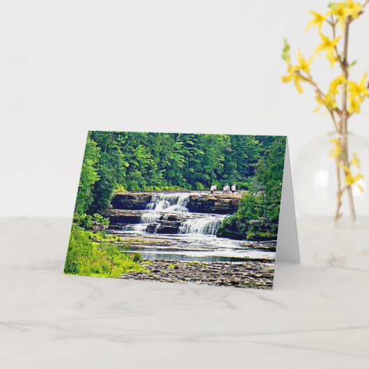 Lower Tahquamenon Falls Staat Park, MI Get Well We Karte (Gelbe Blume)