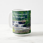 Lower Tahquamenon Falls Staat Park, MI Kaffeetasse (Vorderseite Links)