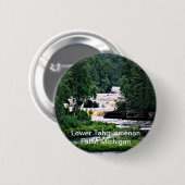 Lower Tahquamenon Falls Staat Park, Michigan Button (Vorne & Hinten)