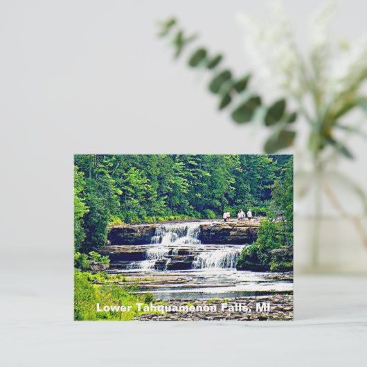 Lower Tahquamenon Falls Staat Park, Michigan Postkarte (Stehend Vorderseite)