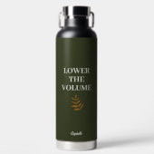 Lower the Volume Charcoal With Custom Name Trinkflasche (Vorderseite)