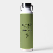 Lower the Volume Sage Green Water Bottle | Bamboo  Trinkflasche (Vorne)