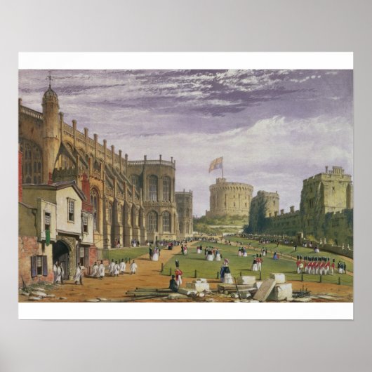 Lower Ward mit Blick auf die St. George's Kapelle Poster (Vorne)