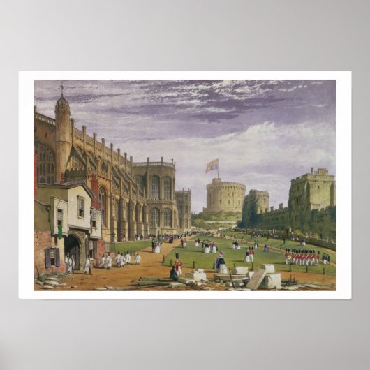 Lower Ward mit Blick auf die St. George's Kapelle  Poster (Vorne)
