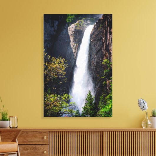 Lower Yosemite Falls Cascading Leinwanddruck (Insitu (Wohnzimmer))