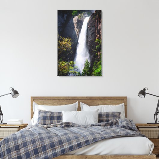 Lower Yosemite Falls Cascading Leinwanddruck (Insitu (Schlafzimmer))
