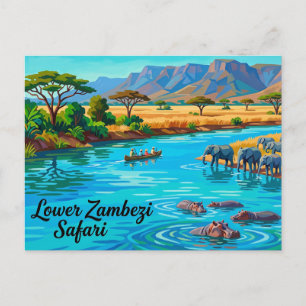 Lower Zambezi Safari, Lower Zambezi Nationalpark Postkarte