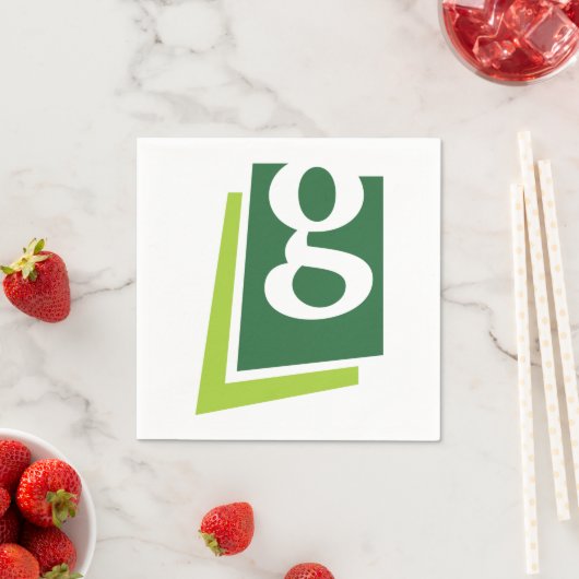 Lowercase G Paper Napkins Serviette (Beispiel)