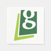 Lowercase G Paper Napkins Serviette (Vorderseite)