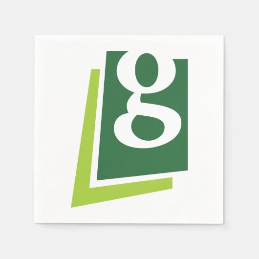 Lowercase G Paper Napkins Serviette (Vorderseite)