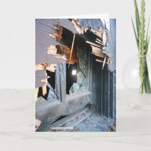 "Lowertown Depot Broken Window #2" Gut werden Karte (Vorderseite)