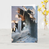 "Lowertown Depot Broken Window #2" Gut werden Karte (Gelbe Blume)