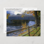 Lowes Covered Bridge Guilford Sangerville Maine Postkarte (Vorne/Hinten)