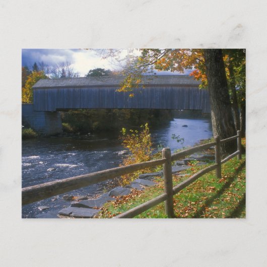 Lowes Covered Bridge Guilford Sangerville Maine Postkarte (Vorderseite)