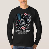 Lowes Island Virginia 4. Juli USA American Fla T-Shirt (Vorderseite)