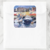 Lowestoft Harbour View Quadratischer Aufkleber (Tasche)