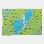 Loweswater Lake, Lake District, Reiseplan. Geschirrtuch (Horizontal)