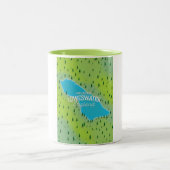 Loweswater Lake, Lake District, Reiseplan. Zweifarbige Tasse (Mittel)
