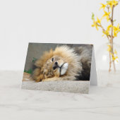 Löwewink-Gruß-Karte Karte (Gelbe Blume)