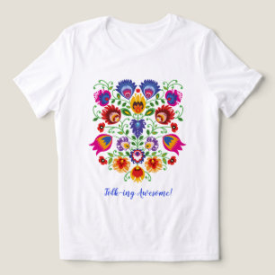 Lowicz Blüten-Kamm Tri-Blend Shirt