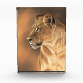 Löwin-Foto-Block Fotoblock (Vorderseite)