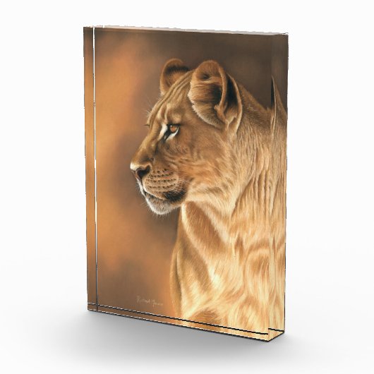 Löwin-Foto-Block Fotoblock (Rechts)