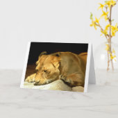 Löwin Karte (Gelbe Blume)