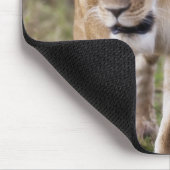Löwin mit Jungtier Mousepad (Ecke)