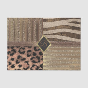 Löwin Safari Dschungel Glamour Modern Gold Glitzer Seidenpapier