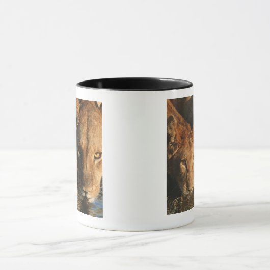Löwin u. CUB (Panthera Löwe) Tasse (Zentrum)