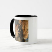 Löwin u. CUB (Panthera Löwe) Tasse (Vorderseite Links)