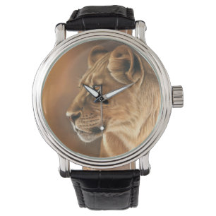 Löwin-Uhr Armbanduhr