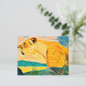 Löwinnenkopf postkarte (Stehend Vorderseite)