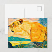 Löwinnenkopf postkarte (Vorne/Hinten)