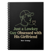 Lowkey Guy Obsessed With His Girlfriend Minimalist Notizblock (Vorderseite)