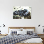 Lowland Gorillas Napping Leinwanddruck (Insitu (Schlafzimmer))