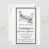 Lowney's Chocolate Bonbons Postkarte (Vorne/Hinten)