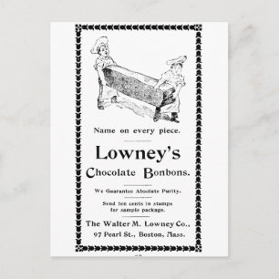Lowney's Chocolate Bonbons Postkarte