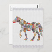 LOWprice GrandSIZE Card HORSE Collage Art NVN482 Postkarte (Vorne/Hinten)